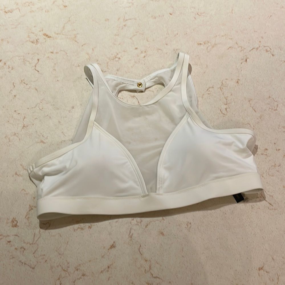 Victoria’s Secret mesh halter snap back swim top SZ large